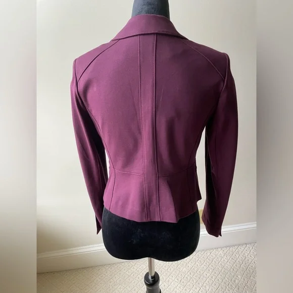 WHBM White House Black Market Cabernet Sid Military Style Ponte
Jacket - Picture 3 of 8